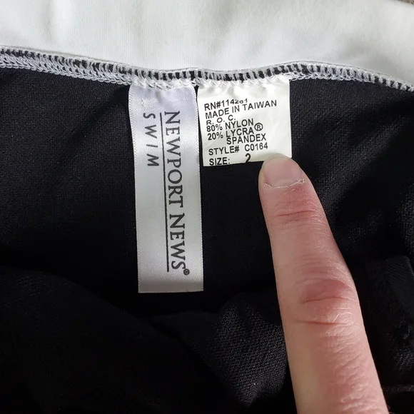 NEWPORT NEWS | Black & White Swim sz 2 - Picture 2 of 10